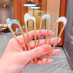 Simple Women Hair Stick Vintage Hair Clip Hairstyle U Shape Design Hairpin Girl Ponytail Hair Accessories Stevvex