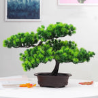 Simulation Lifelike Simple Potted Decor Artificial Bonsai Pine Tree Decorative Bonsai Ornaments Fake Gift Artificial Accessories Fake Flowers Arrangements for Home Decoration