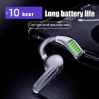 Single-Ear Sports Waterproof Car Earphone Ultra Standby Bluetooth-Compatible Headset Bone Conduction Ear Hook Headphone Sports Headphones Wired Gaming Earbuds Monitor Earphones with Mic, Stereo Sound Volume Control and Detachable Microphone Stevvex