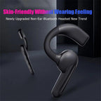Single-Ear Sports Waterproof Car Earphone Ultra Standby Bluetooth-Compatible Headset Bone Conduction Ear Hook Headphone Sports Headphones Wired Gaming Earbuds Monitor Earphones with Mic, Stereo Sound Volume Control and Detachable Microphone Stevvex