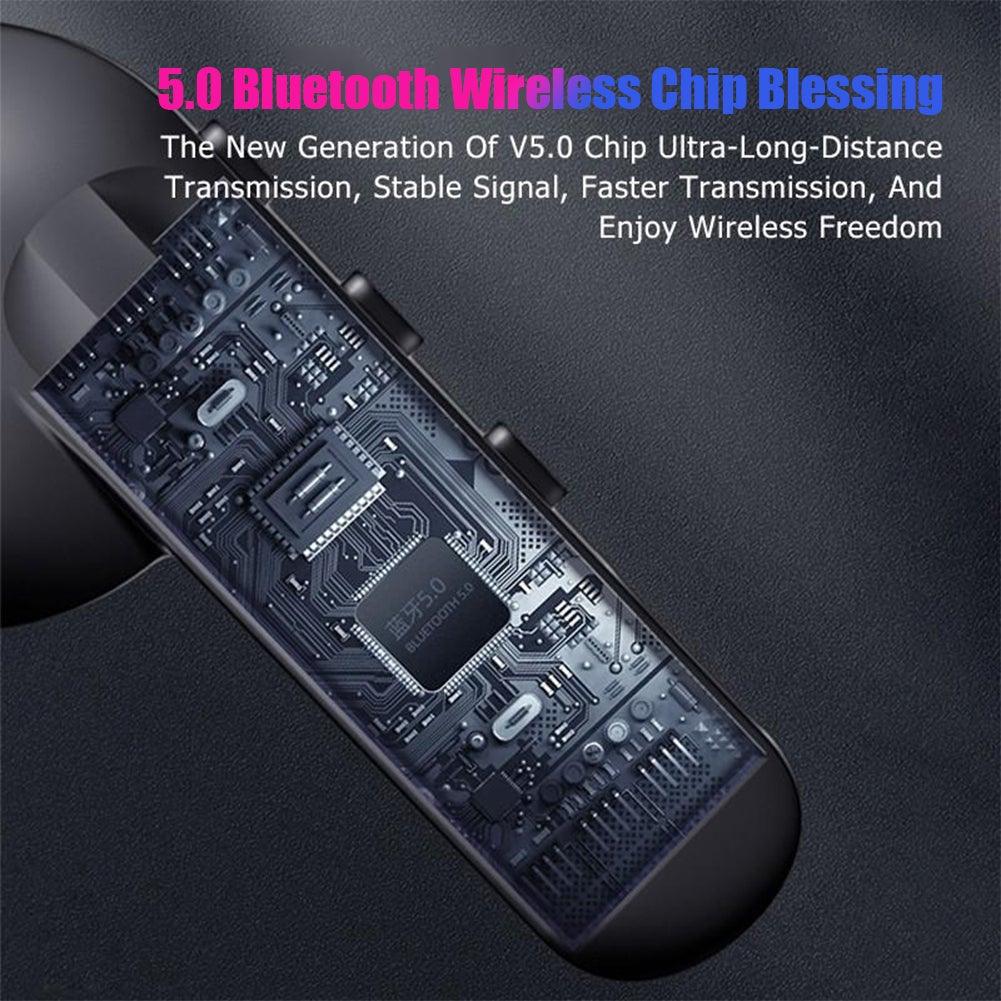 Single-Ear Sports Waterproof Car Earphone Ultra Standby Bluetooth-Compatible Headset Bone Conduction Ear Hook Headphone Sports Headphones Wired Gaming Earbuds Monitor Earphones with Mic, Stereo Sound Volume Control and Detachable Microphone Stevvex
