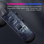 Single-Ear Sports Waterproof Car Earphone Ultra Standby Bluetooth-Compatible Headset Bone Conduction Ear Hook Headphone Sports Headphones Wired Gaming Earbuds Monitor Earphones with Mic, Stereo Sound Volume Control and Detachable Microphone Stevvex