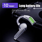 Single-Ear Sports Waterproof Car Earphone Ultra Standby Bluetooth-Compatible Headset Bone Conduction Ear Hook Headphone Sports Headphones Wired Gaming Earbuds Monitor Earphones with Mic, Stereo Sound Volume Control and Detachable Microphone Stevvex