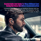 Single-Ear Sports Waterproof Car Earphone Ultra Standby Bluetooth-Compatible Headset Bone Conduction Ear Hook Headphone Sports Headphones Wired Gaming Earbuds Monitor Earphones with Mic, Stereo Sound Volume Control and Detachable Microphone Stevvex