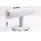 Single Tier Velvet Bracelet Chain Watch T-Bar Rack Jewelry Hard Display Stand Holder Jewelry Organizer High Quality Display Stand Jewelry Display Stand Pendant Jewelry Holder For Watch Bracelets