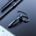 Single Wireless Bluetooth 5.0 Headset Handsfree HIFI Fingerprint Touch Hanging Ear Earphone for iPhone Waterproof Earpiece Ear Wireless Bluetooth Sport Headphones Stevvex