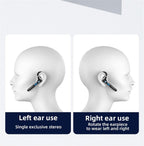 Single Wireless Bluetooth 5.0 Headset Handsfree HIFI Fingerprint Touch Hanging Ear Earphone for iPhone Waterproof Earpiece Ear Wireless Bluetooth Sport Headphones Stevvex