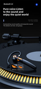 Single Wireless Bluetooth 5.0 Headset Handsfree HIFI Fingerprint Touch Hanging Ear Earphone for iPhone Waterproof Earpiece Ear Wireless Bluetooth Sport Headphones Stevvex