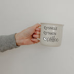Single Taken Coffee Ceramic Mug 14.5oz Funny Relationship Status Gift BandsCo Straps
