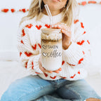 20oz Coffee Glass Cup With Bamboo Lid - Single Taken Coffee Heart Design BandsCo Straps