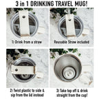 40oz Insulated Travel Tumbler With Handle Lid Straw - Funny Mom Gift Mug