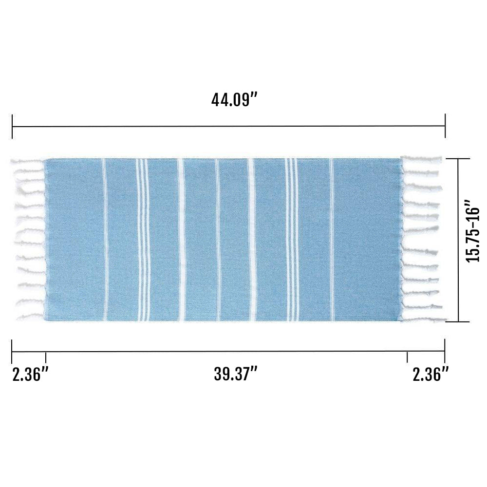 Turkish Hand Towel Oversized 100% Cotton Peshtemal Lightweight Absorbent BandsCo Straps