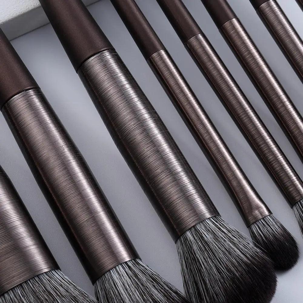 Sizzling 11/8pcs Natural Hair Green Makeup Brushes Foundation Powder Eyeshadow Eyebrow Brush Set Profesional Cosmetic Tool Stevvex