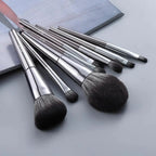 Sizzling 11/8pcs Natural Hair Green Makeup Brushes Foundation Powder Eyeshadow Eyebrow Brush Set Profesional Cosmetic Tool Stevvex