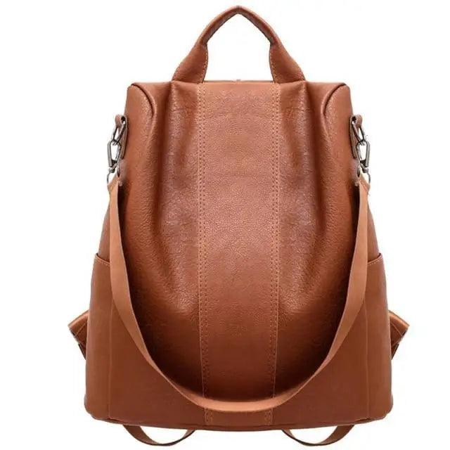Sizzling Anti-Theft Vintage Style Leather Backpacks for Teenager Girls And Women School Bagpack For Females Travel Bags Stevvex