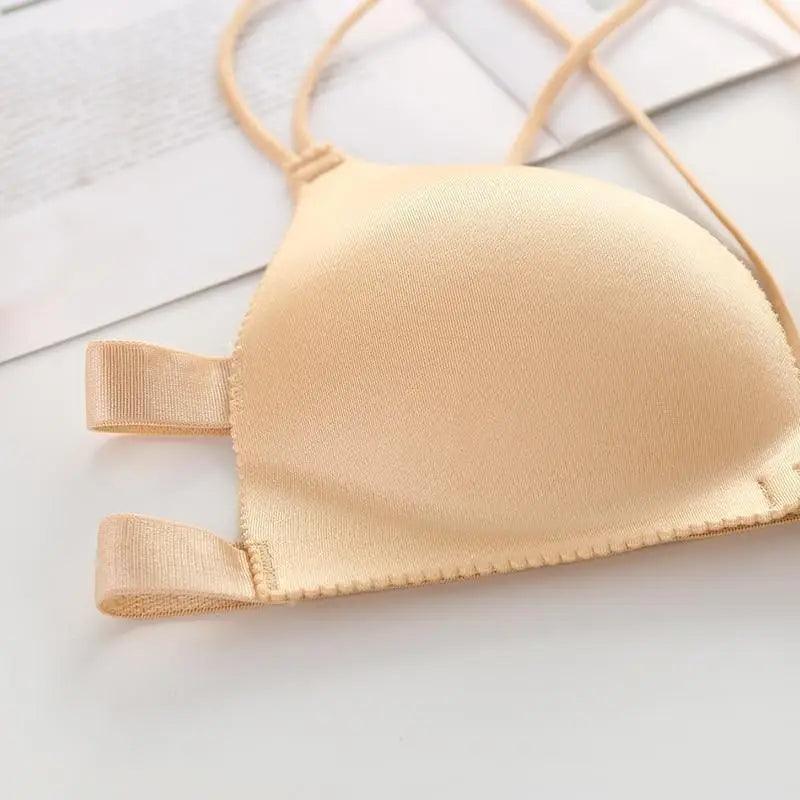 Sizzling Back Beautify Ladies Front Closure Wire Free Fashion Bra Padded Lingerie Bralette Gather Push Up Seamless Bra For Female Stevvex