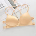 Sizzling Back Beautify Ladies Front Closure Wire Free Fashion Bra Padded Lingerie Bralette Gather Push Up Seamless Bra For Female Stevvex