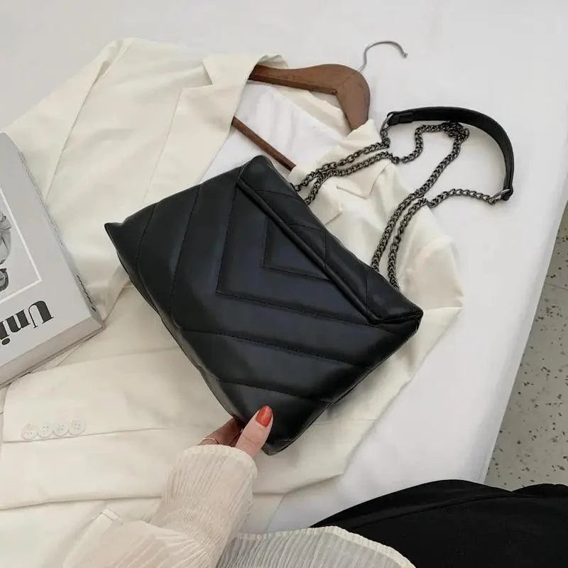 Sizzling Embroidery Thread Small PU Leather Crossbody Bags For Women And Girls Trending Female Shoulder Handbags Stevvex