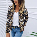 Sizzling Stylish Women's Long Sleeve Jacket Sweater Top Ladies Casual Leopard Print, Cardigan Zipper, Short Outwear, Coat Jacket Stevvex