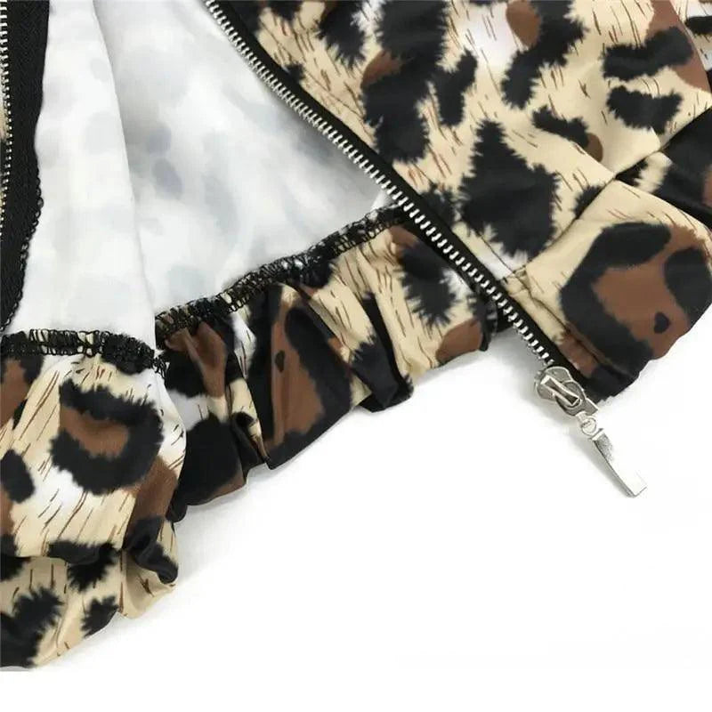 Sizzling Stylish Women's Long Sleeve Jacket Sweater Top Ladies Casual Leopard Print, Cardigan Zipper, Short Outwear, Coat Jacket Stevvex
