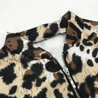 Sizzling Stylish Women's Long Sleeve Jacket Sweater Top Ladies Casual Leopard Print, Cardigan Zipper, Short Outwear, Coat Jacket Stevvex
