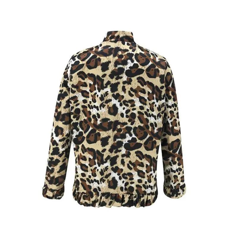 Sizzling Stylish Women's Long Sleeve Jacket Sweater Top Ladies Casual Leopard Print, Cardigan Zipper, Short Outwear, Coat Jacket Stevvex