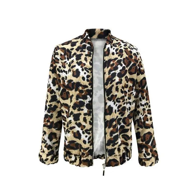 Sizzling Stylish Women's Long Sleeve Jacket Sweater Top Ladies Casual Leopard Print, Cardigan Zipper, Short Outwear, Coat Jacket Stevvex