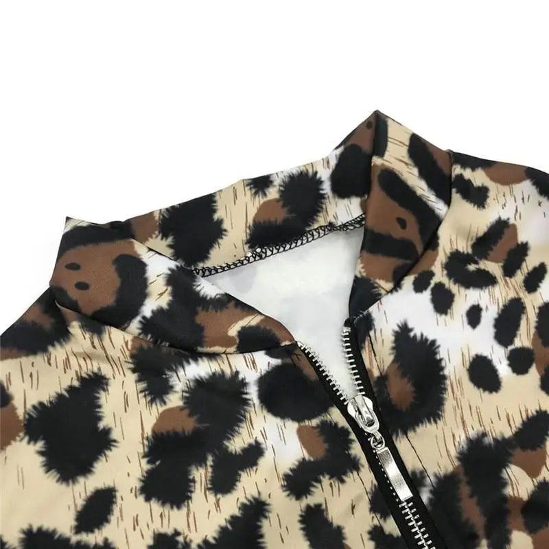 Sizzling Stylish Women's Long Sleeve Jacket Sweater Top Ladies Casual Leopard Print, Cardigan Zipper, Short Outwear, Coat Jacket Stevvex