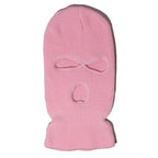 Ski Mask Knitted Face Cover Winter Balaclava Full Face Mask for Winter Outdoor Sports Winter Three 3 Hole Balaclava Knit Hat Ski Mask 3-Hole Knit Hat Full Face Cover Balaclava Hats Funny Party Embroidery Beanies Caps Hole Knitted Full Face Cover