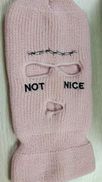 Ski Mask Knitted Face Cover Winter Balaclava Full Face Mask for Winter Outdoor Sports Winter Three 3 Hole Balaclava Knit Hat Ski Mask 3-Hole Knit Hat Full Face Cover Balaclava Hats Funny Party Embroidery Beanies Caps Hole Knitted Full Face Cover