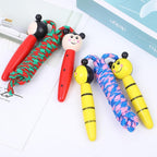 Skipping Rope With Wooden Handles Jumping Rope Men Women Adjustable Sports Braided Tangle-Free Jump Rope Cable Fitness Skipping Jumping Rope For Kids Youth Beginners Jumpropes Bulk Set Toys Wooden Handle Cotton Ropes Cute Animals Jumprope Stevvex