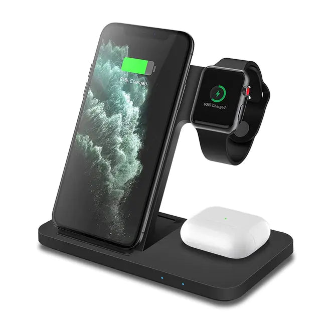 3in1 Wireless Fast Charger Dock Station Pi-Mart