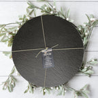 Slate Round 14 Inch Cheese Board - Natural Edge Serving Platter BandsCo Straps