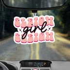 Sleigh Girl Freshie Hanging Air Freshener Car Home Holiday Scent BandsCo Straps