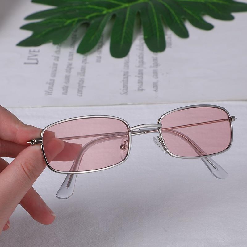 Slender Square Sunglasses Retro Metal Frame Square Sunglasses  Small Vintage & Retro Style Sunglasses Shades Of Rectangle Sunglasses For Women Classic Vintage & Metal Square Frame Sun Glasses Eyewear For Men & Women Stevvex