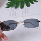 Slender Square Sunglasses Retro Metal Frame Square Sunglasses  Small Vintage & Retro Style Sunglasses Shades Of Rectangle Sunglasses For Women Classic Vintage & Metal Square Frame Sun Glasses Eyewear For Men & Women Stevvex