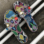 Slides Women Flip Flops Shoes Slippers Rhinestones Sandals Slide Diamond Slipper Slide Open Toe Flat Sandals With Clear Rhinestone Flip Flops Fashion Casual Slip On Party Shoes Stevvex