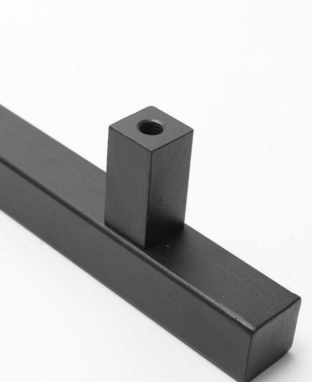 Sliding Barn Door Handle Pull Cabinet Flush Hardware Set Wood Door Handle Interior Door Furniture Handle Hardware Sliding Barn Door Pull Handle with Flush Hardware Set Heavy Duty Solid Square Rustic Style Black Powder Coated Finish Stevvex