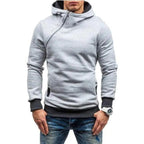 Slim Fit Men's Jacket Male Hip Hop Jackets Men's Hooded Pullover Jackets Diagonal Jackets Thicken Sports Outdoor Clothing Black  Collar Stylish Jacket For Men Classic Design Warm Winter Jackets For Men Stevvex