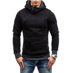 Slim Fit Men's Jacket Male Hip Hop Jackets Men's Hooded Pullover Jackets Diagonal Jackets Thicken Sports Outdoor Clothing Black  Collar Stylish Jacket For Men Classic Design Warm Winter Jackets For Men Stevvex