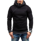 Slim Fit Men's Jacket Male Hip Hop Jackets Men's Hooded Pullover Jackets Diagonal Jackets Thicken Sports Outdoor Clothing Black  Collar Stylish Jacket For Men Classic Design Warm Winter Jackets For Men Stevvex