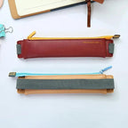 Slim Leather Unique Design Pencil Case Book Holder Pouch With Elastic Band For Notebook Fashion School Pen Case Stevvex