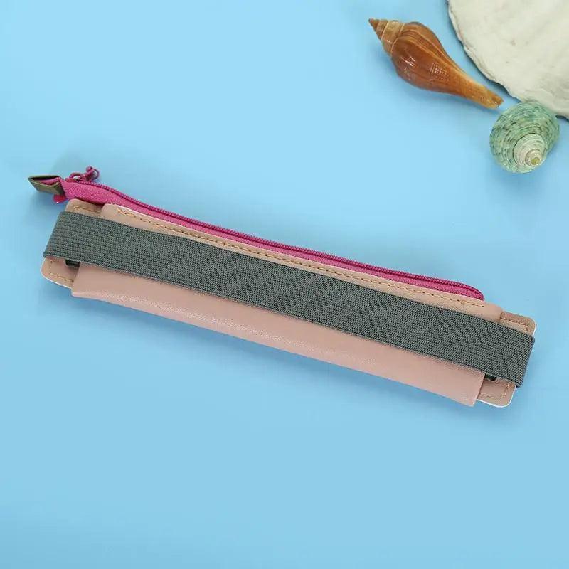 Slim Leather Unique Design Pencil Case Book Holder Pouch With Elastic Band For Notebook Fashion School Pen Case Stevvex
