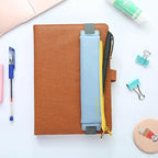 Slim Leather Unique Design Pencil Case Book Holder Pouch With Elastic Band For Notebook Fashion School Pen Case Stevvex