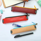 Slim Leather Unique Design Pencil Case Book Holder Pouch With Elastic Band For Notebook Fashion School Pen Case Stevvex