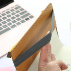 Slim Leather Unique Design Pencil Case Book Holder Pouch With Elastic Band For Notebook Fashion School Pen Case Stevvex