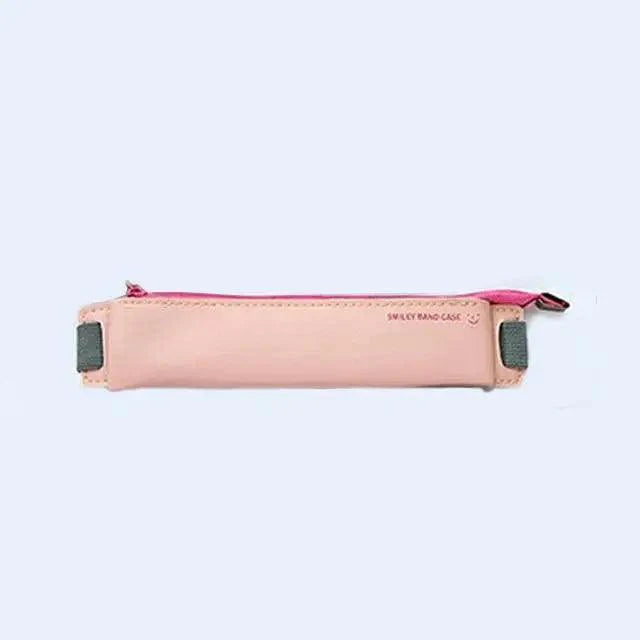 Slim Leather Unique Design Pencil Case Book Holder Pouch With Elastic Band For Notebook Fashion School Pen Case Stevvex