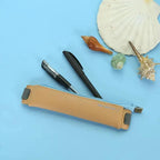 Slim Leather Unique Design Pencil Case Book Holder Pouch With Elastic Band For Notebook Fashion School Pen Case Stevvex
