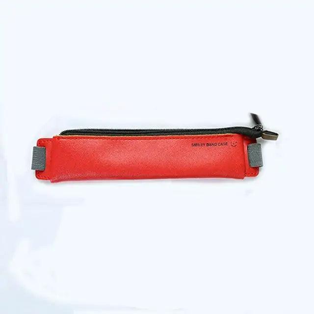 Slim Leather Unique Design Pencil Case Book Holder Pouch With Elastic Band For Notebook Fashion School Pen Case Stevvex