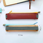 Slim Leather Unique Design Pencil Case Book Holder Pouch With Elastic Band For Notebook Fashion School Pen Case Stevvex